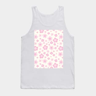 pastel pink groovy retro y2k 2000s big pastel flower power 1960s 60s 70s danish aesthetics coconut girl ditsy daisies Tank Top